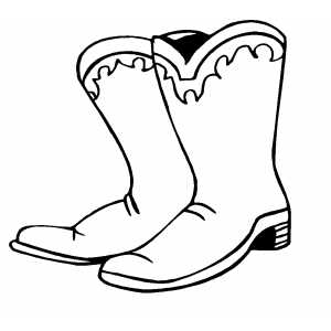 Cowboy Boots Black And White Free Download Png Clipart