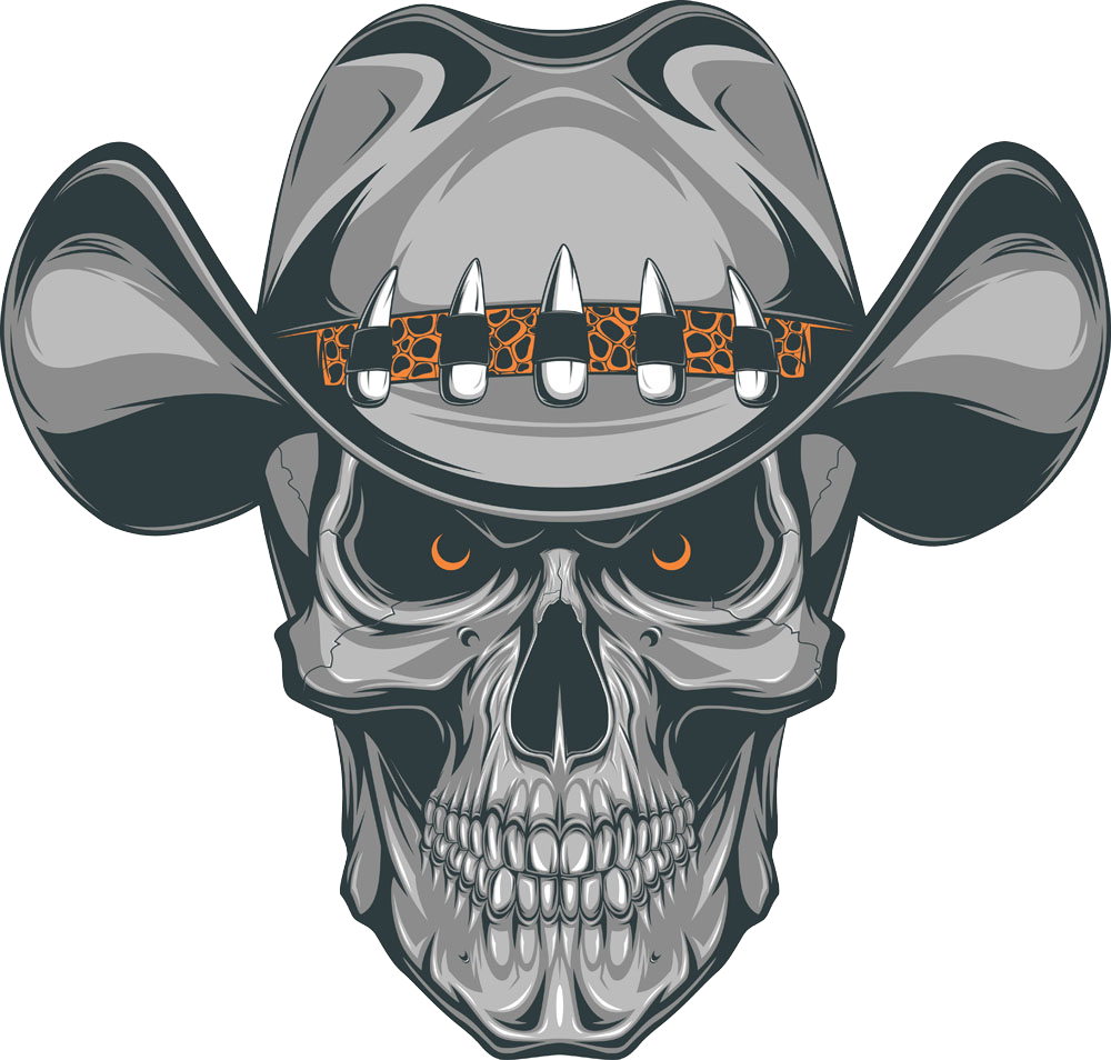 And School Old Skull Cowboy (Tattoo) Cowboys Clipart