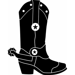 Cowboy Boots Black And White Png Image Clipart
