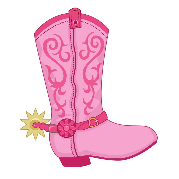 Cowgirl Pink Boots Boots And On Clipart
