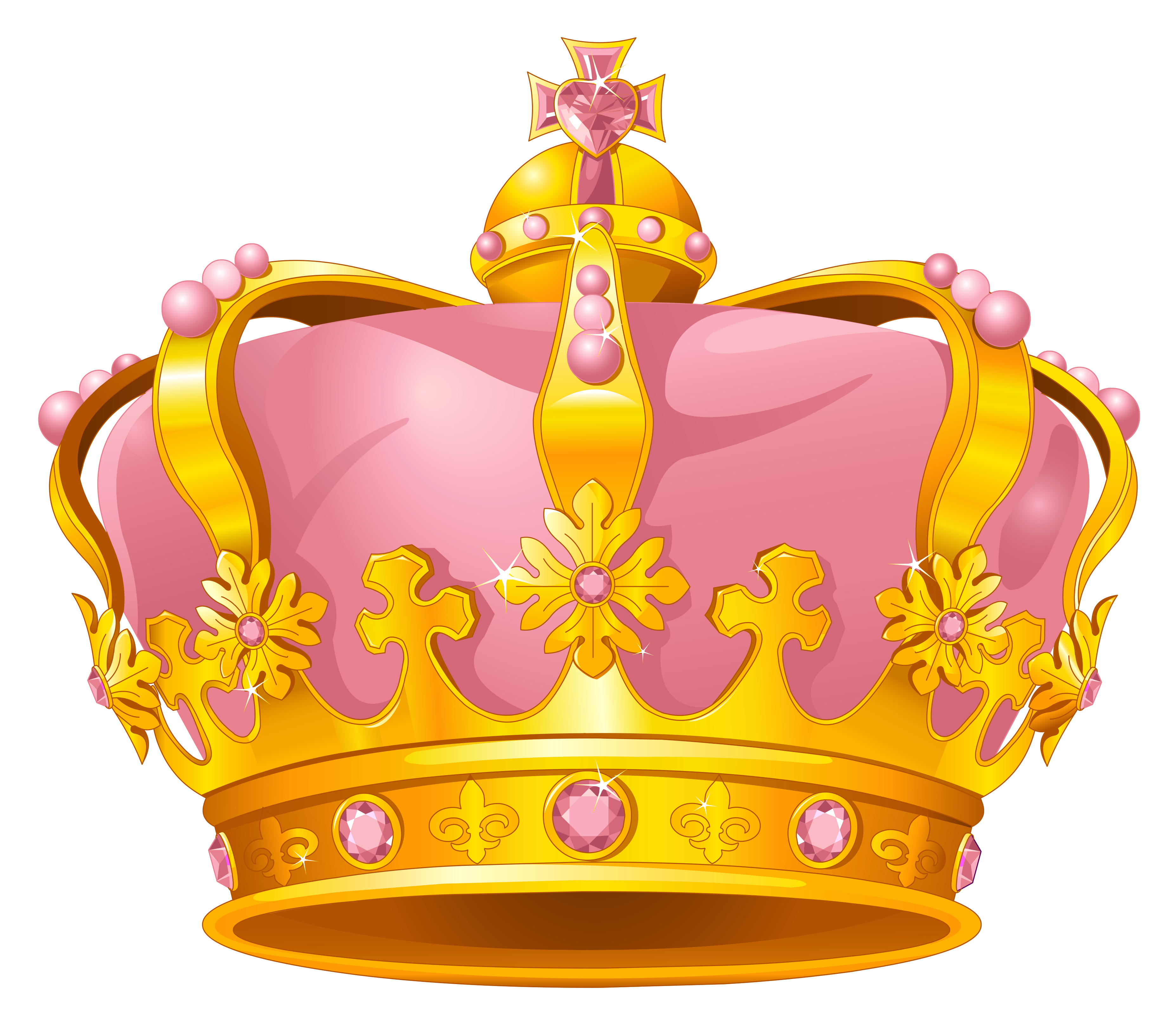 Pink And Gold Crown Kid Free Download Png Clipart