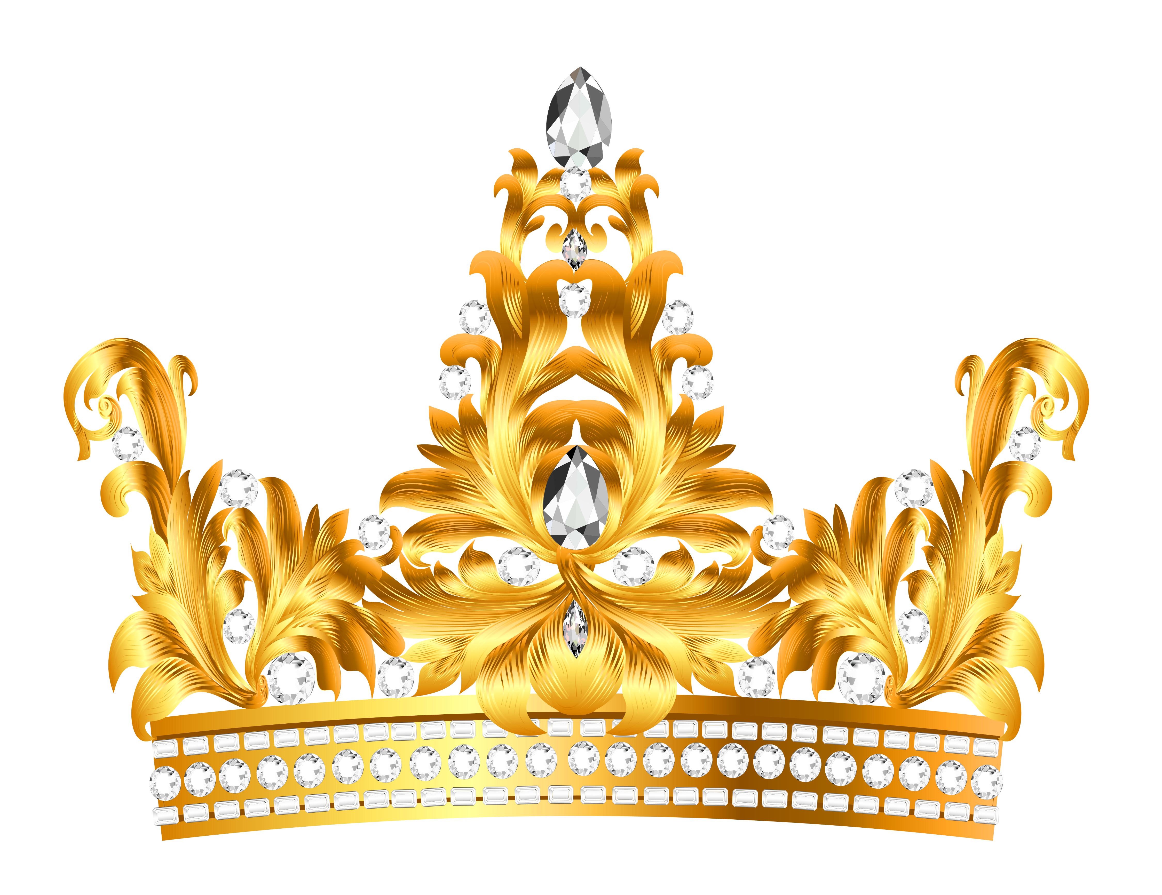 And Crown Gold Diamonds Free HQ Image Clipart