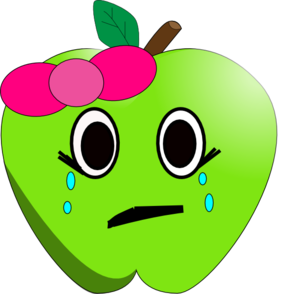 Crying Apple At Vector Hd Image Clipart