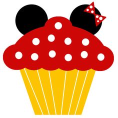 Cupcake On Cupcake And Mickey Cupcakes Clipart