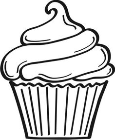 Cupcake Vector On Hand Drawn Happy Birthday Clipart