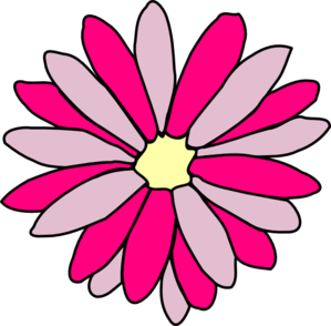 Pink Daisy Flower At Clker Vector Clipart