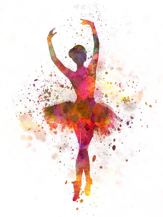 Ballet Dance Swan Watercolor Dancer Painting Clipart