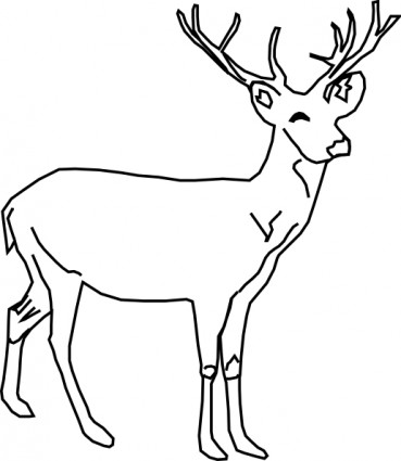 Deer Vector In Open Office Drawing Svg Clipart