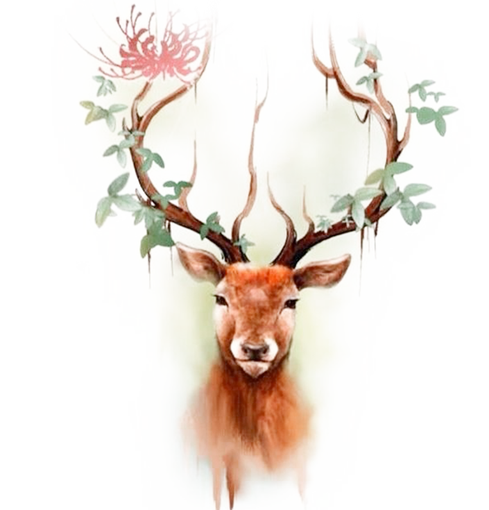 Elk Moose Tattoo Color Deer Head Reindeer Clipart