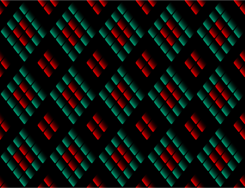 Diamond Pattern In Green And Red Clipart
