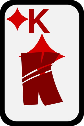 King Of Diamonds Funky Playing Card Clipart