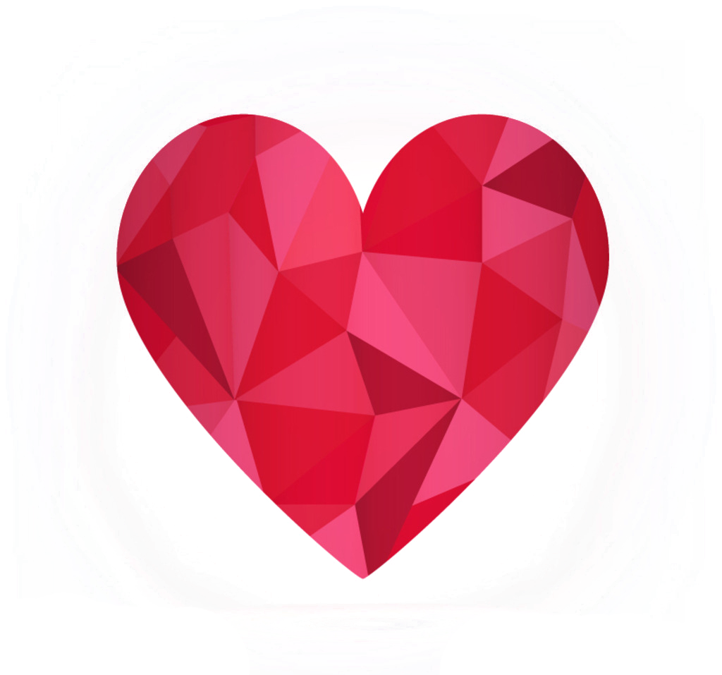 Heart Diamond Geometry Euclidean Vector Red Clipart
