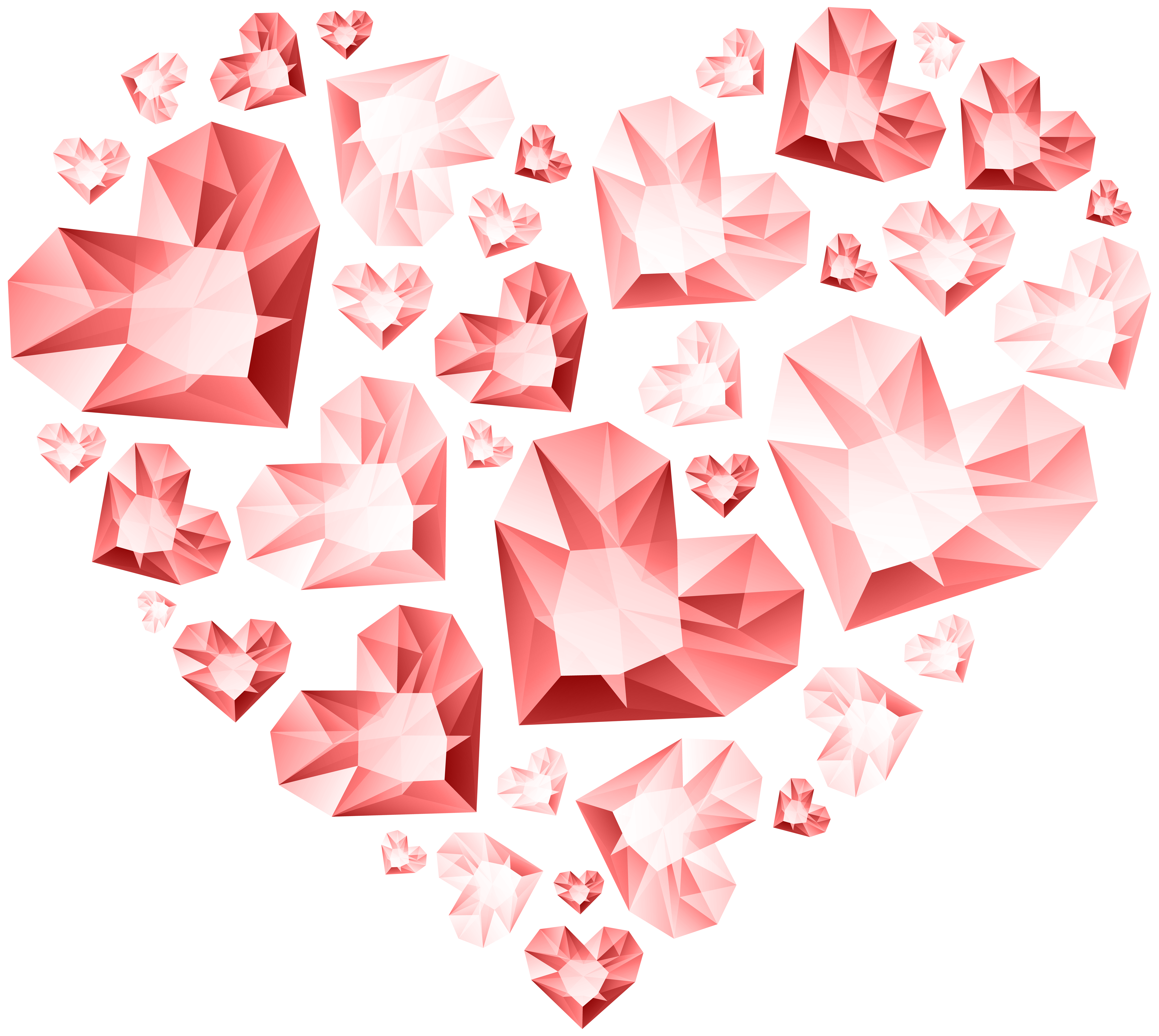Heart Diamond Of Hearts Transparent Red Hert Clipart