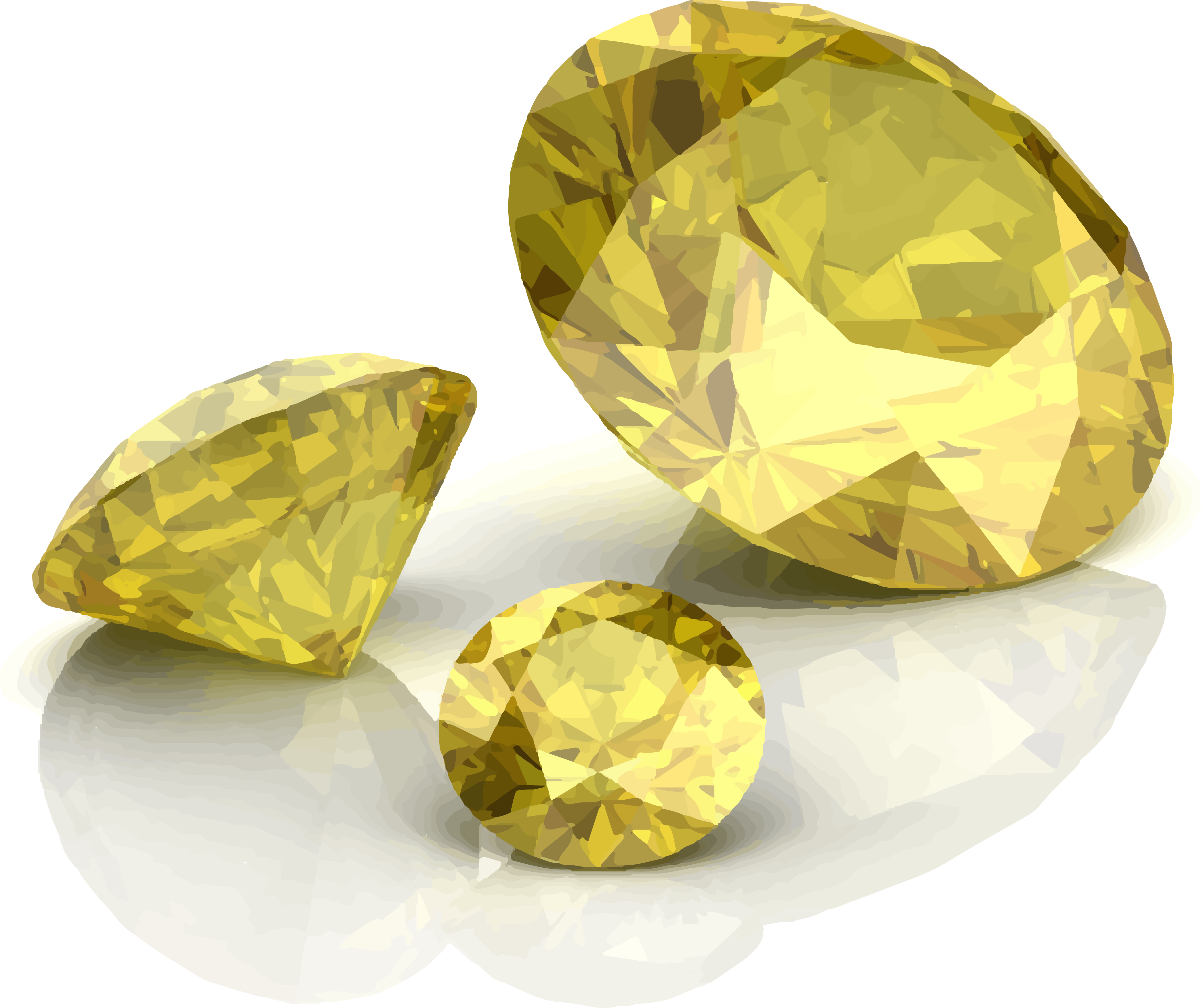 Golden Diamond Of Topaz Sapphire Gemstone Glow Clipart