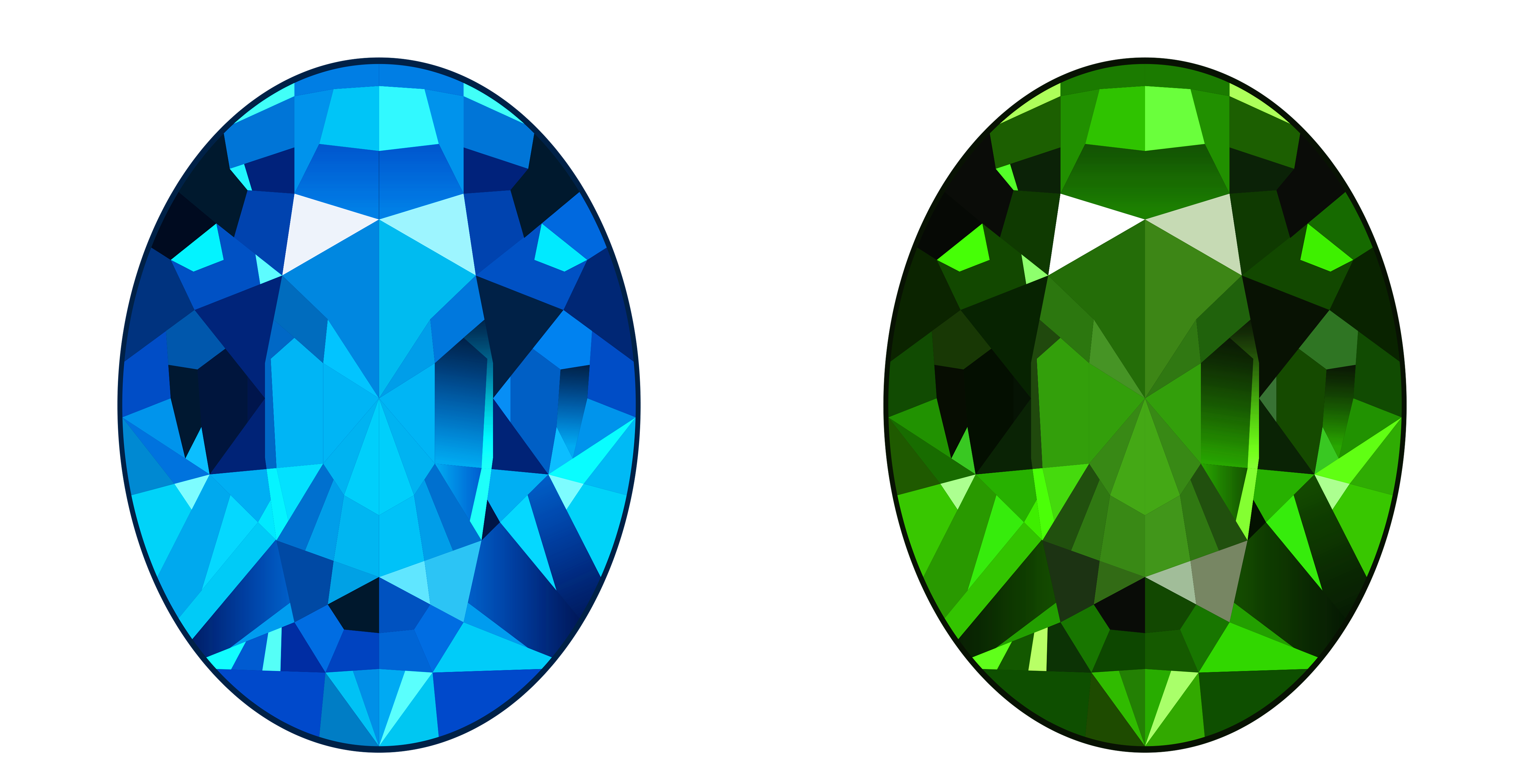 Blue And Diamond Topaz Green Diamonds Gemstone Clipart