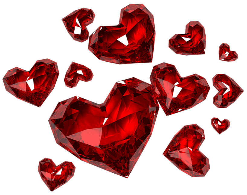 Heart Diamond Hearts Free HD Image Clipart