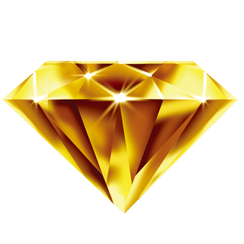 Designer Diamond Gold Yellow Free Download PNG HQ Clipart