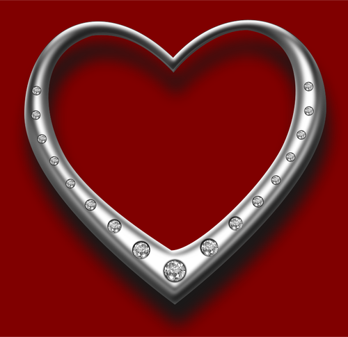 Heart With Diamonds Clipart