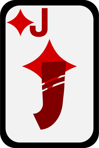 Jack Of Diamonds Funky Playing Card Clipart