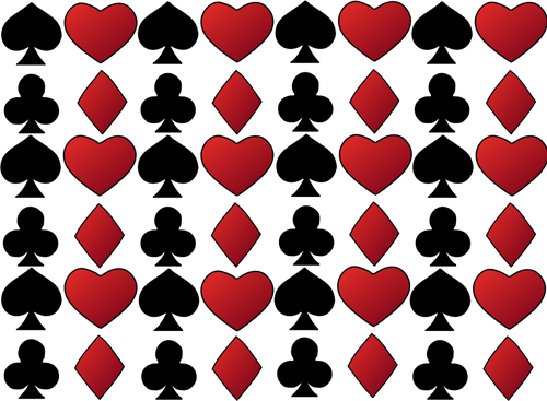 Of Hearts, Spades, Diamonds And Clubs Signs Clipart