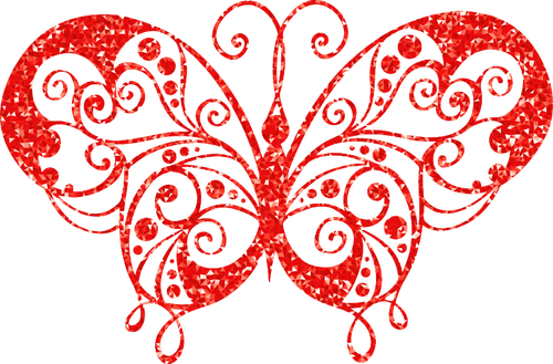 Red Diamond Butterfly Clipart