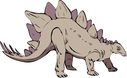 Dinosaur With With Spiky Back Clipart