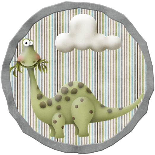 Dinosaurios Fiesta Dinosaur Animation Invitation Party Badge Clipart