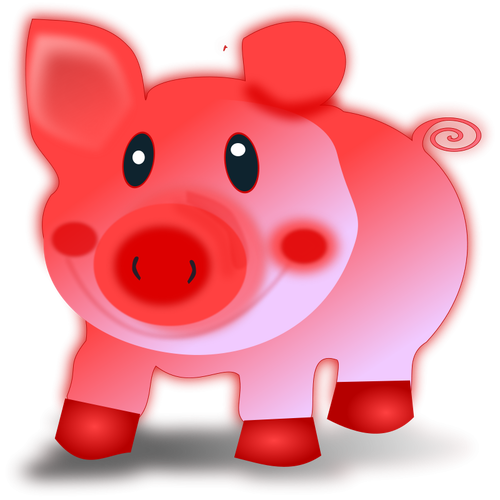 Red Piglet Clipart