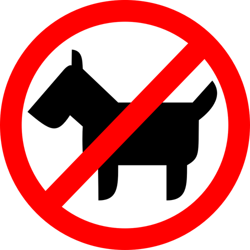 No Dogs Round Sign Clipart