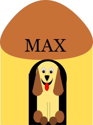 Dog In Doghouse Clipart