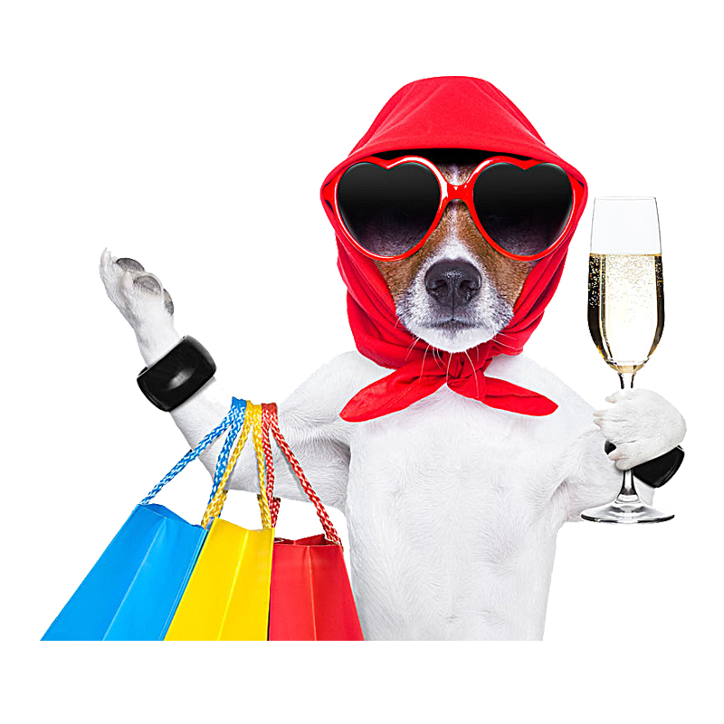 Shop Shopping Pet Photography Dog Bag Stock Clipart
