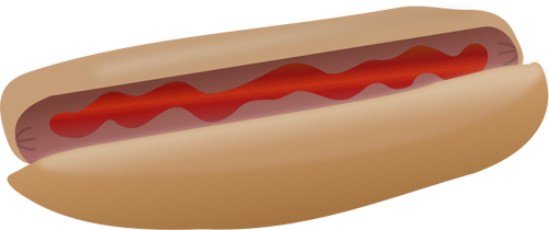Hot Dog With Ketchup Clipart
