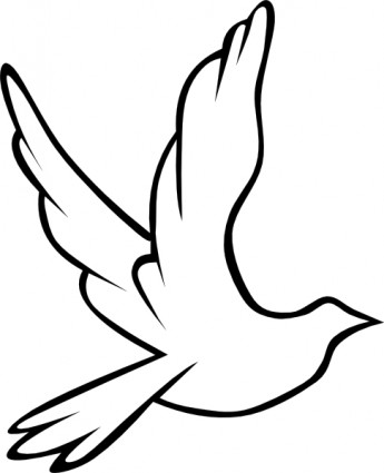 Flying Dove Vector In Open Office Drawing Clipart