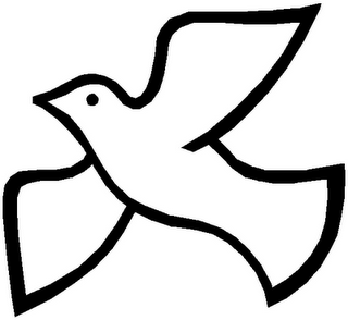 Holy Spirit Dove Black And White Clipart