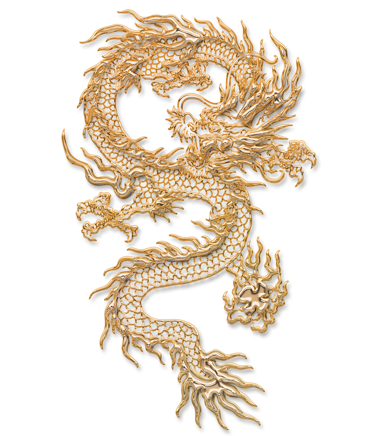 Tattoo Carving Illustration Chinese Dragon Free Transparent Image HQ Clipart