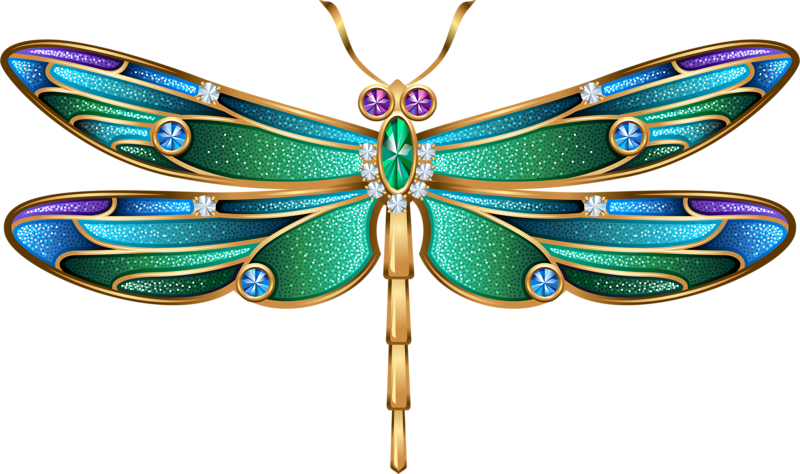 Blue Dragonfly Decoration Diamond PNG Image High Quality Clipart