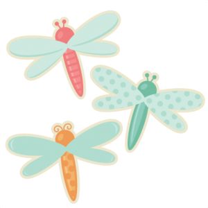 Dragonfly Set Svg Cutting File Cute Dragonfly Clipart