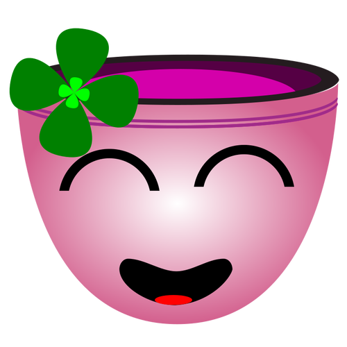 Of Laughing Face Pink Cup Clipart