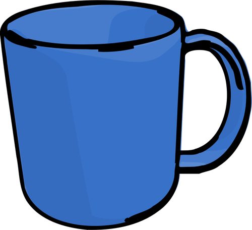 Of Blue Hot Beverage Mug Clipart