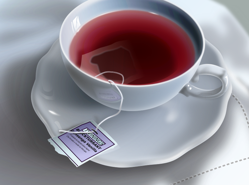 Tea Cup With Tea Bag Clipart