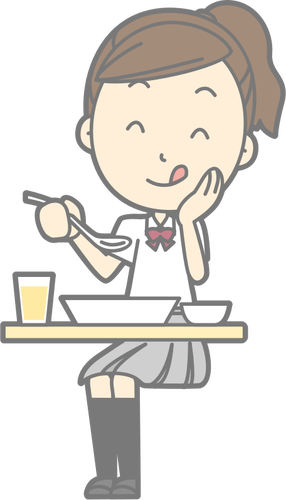 Kid Having A Meal Clipart