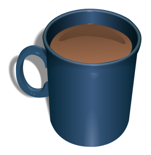 Coffee Mug In Blue Color Clipart
