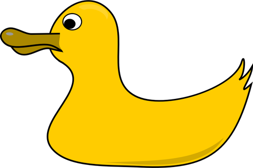Of Rubber Duck With Weird Nose Clipart