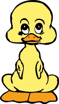 Baby Duck Vector In Open Office Drawing Clipart