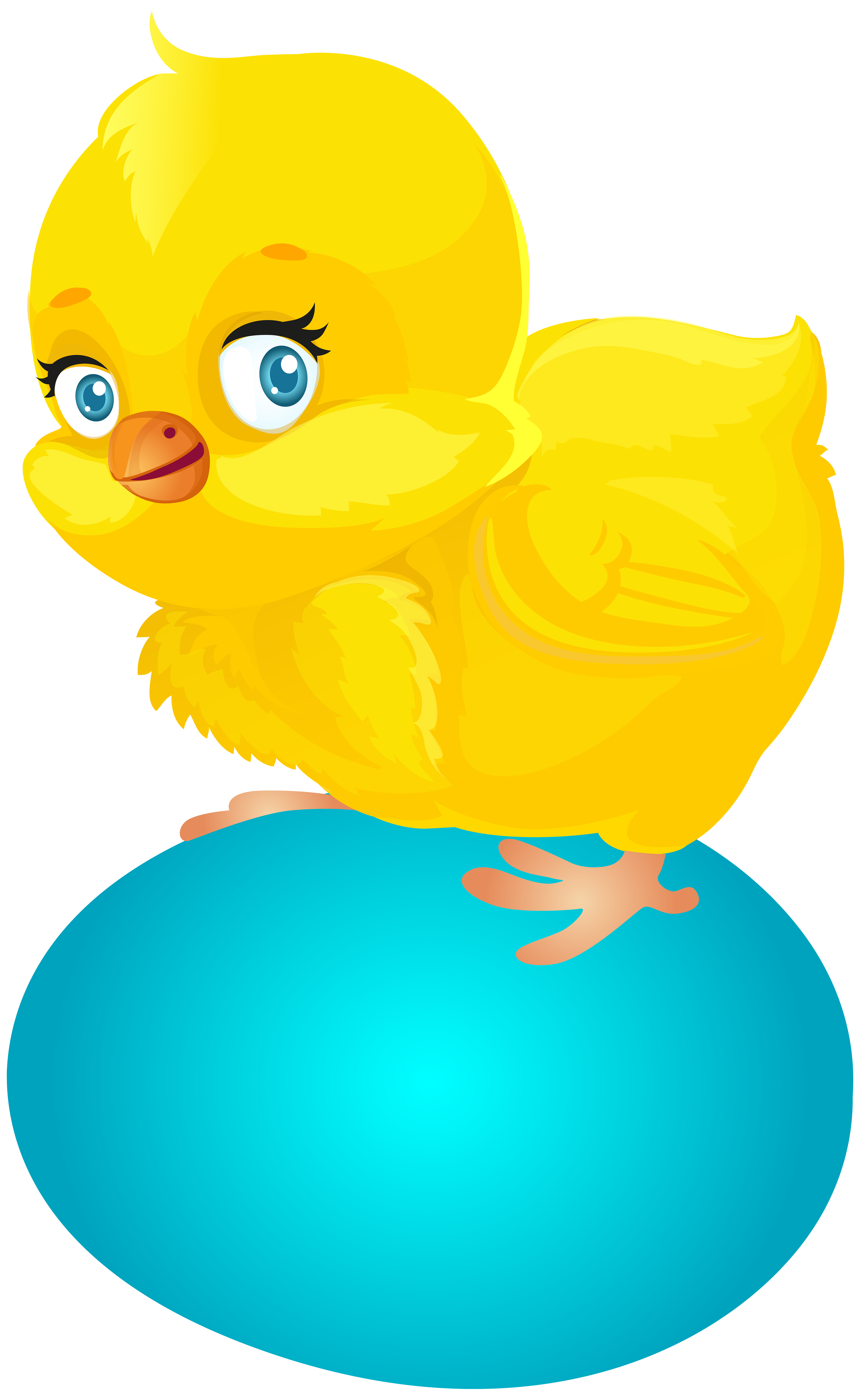 Blue Egg And Easter Chicken PNG File HD Clipart