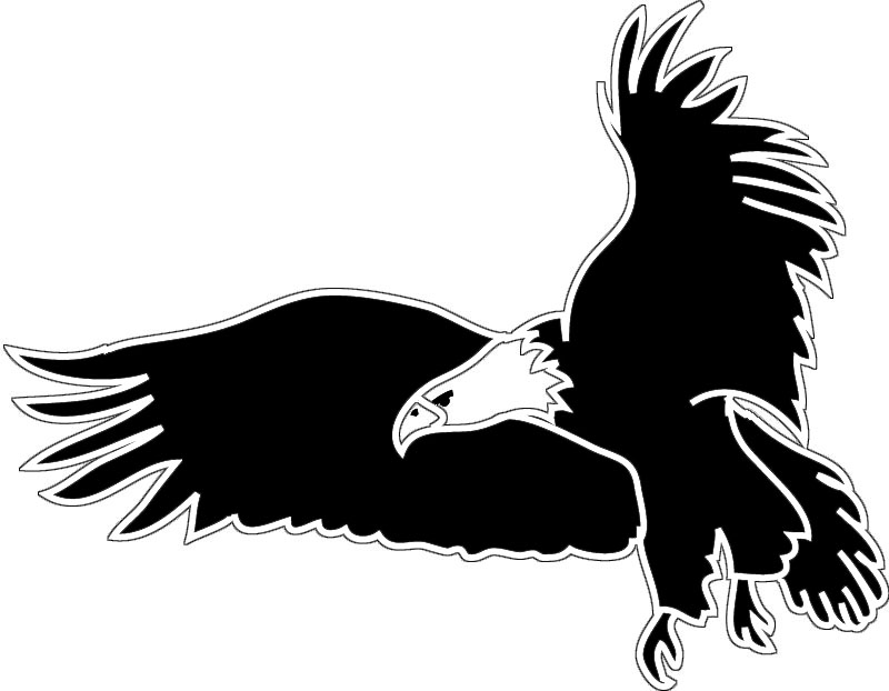 Clipart Of A Black And White Flying Clipart