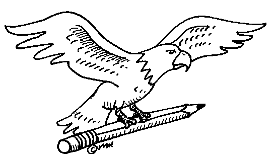 Eagle With Pencil Gallery Transparent Image Clipart