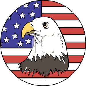 Bald Eagle American Flag Hd Photo Clipart