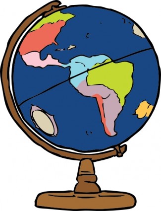 Earth Globe Vector In Open Office Drawing Clipart