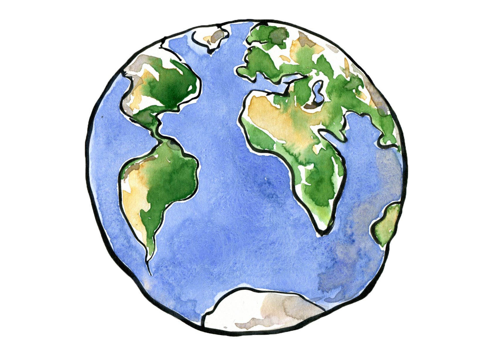 Planet Earth Drawing Cartoon PNG Image High Quality Clipart